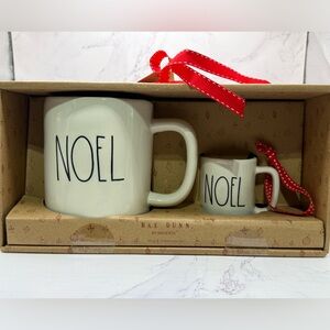 Rae Dunn ”Noel” Ceramic Mug & Ornament Set new in box